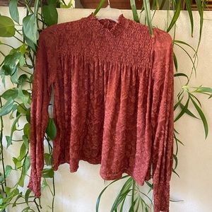 Deletta High Neck Lace Top